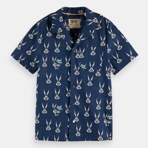 Looney Tunes x Scotch & Soda printed camp shirt